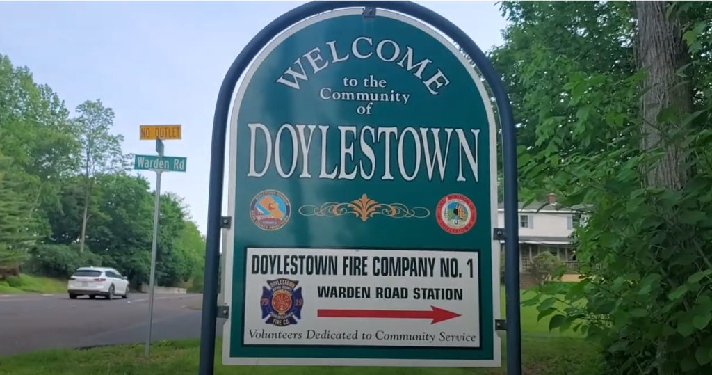 Welcome to the Community of Doylestown sign